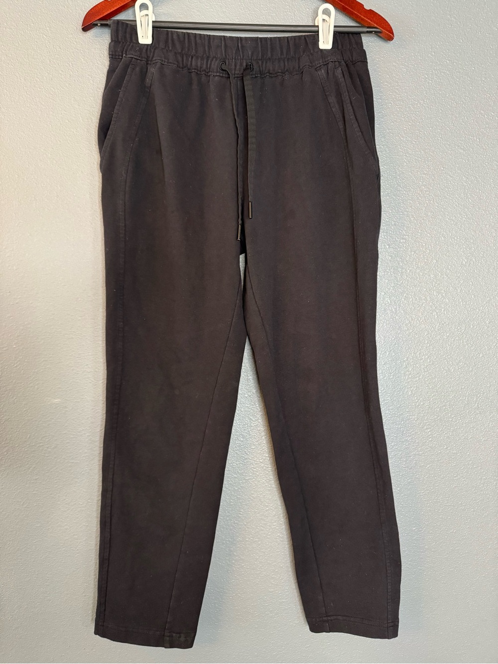 Athleta Womens SP Small Petite Black Drawstring Sweatpants Lounge Jogger Pants